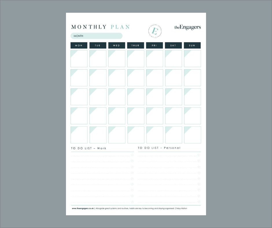 Monthly planner